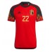 Belgien Charles De Ketelaere #22 Replika Hjemmebanetrøje VM 2022 Kortærmet